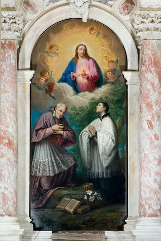 Gesù offre il suo Sacro Cuore a Santi